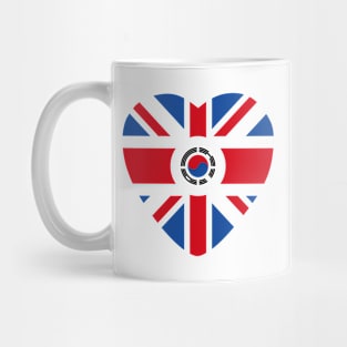 British Korean Multinational Patriot Flag (Heart) Mug